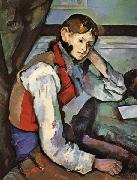 Paul Cezanne The Boy in the Red Waistcoat USA oil painting artist